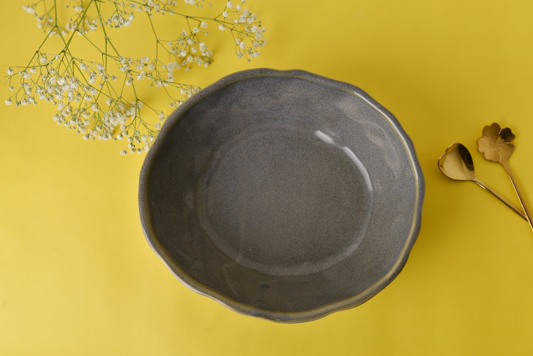 Uneven Hammered Snack Serving Bowl