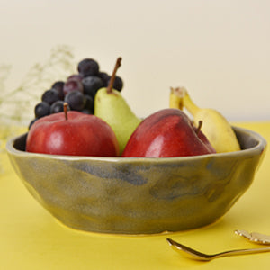 Uneven Hammered Snack Serving Bowl