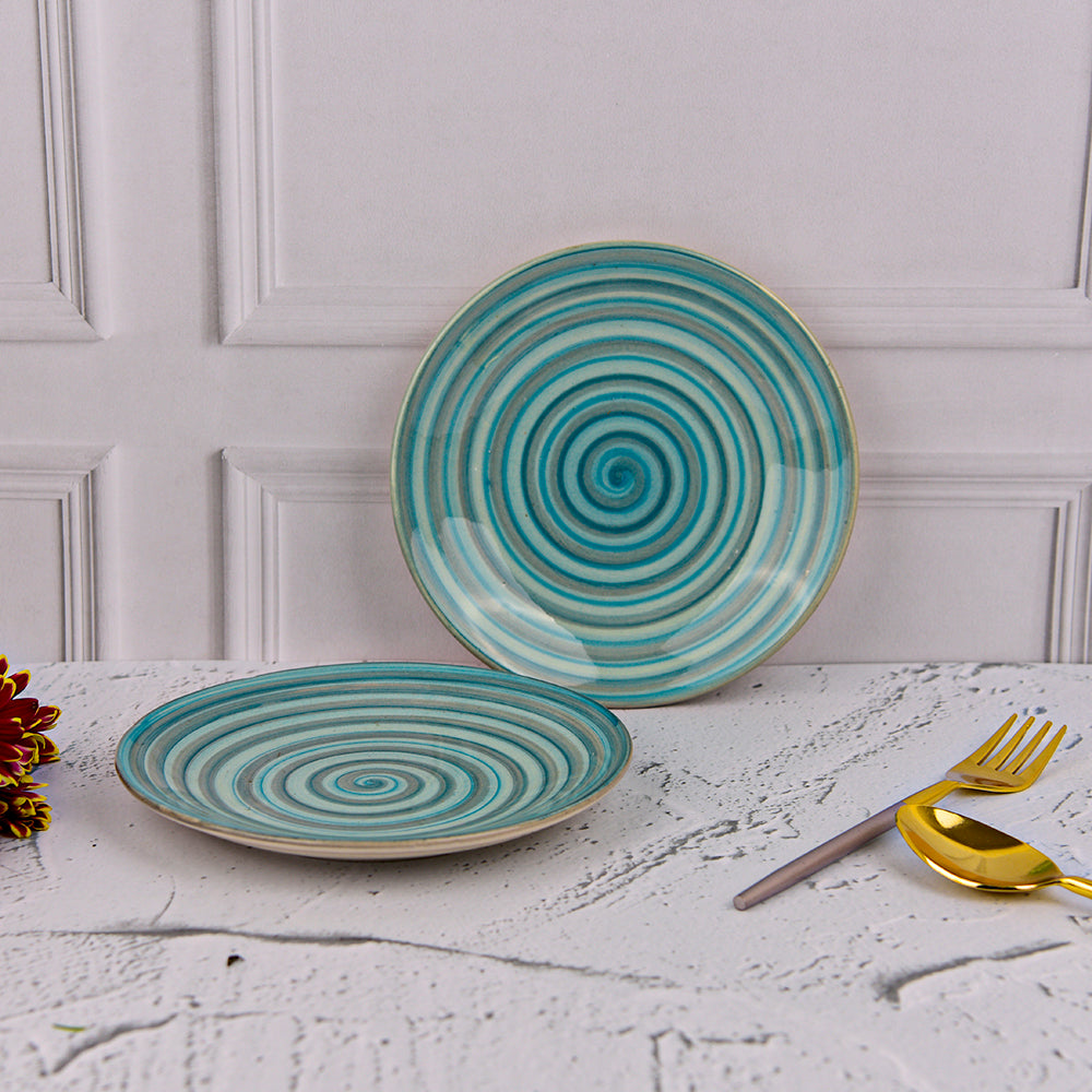 Sea Blue Snack Plates