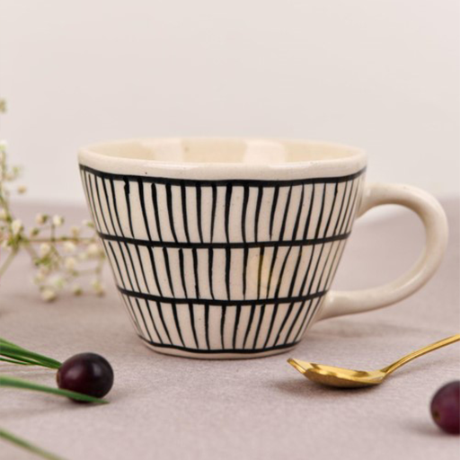 Black Striped Mugs