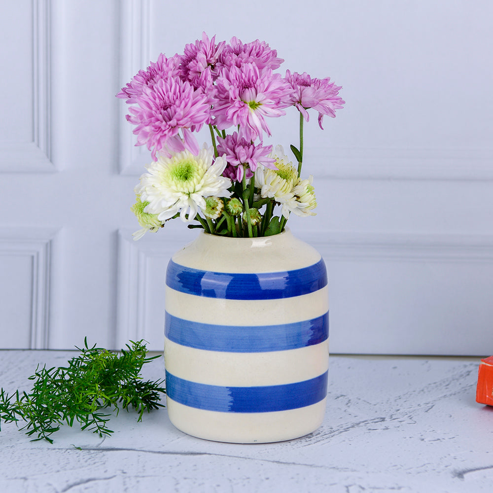 Stripes Of Serenity Vase