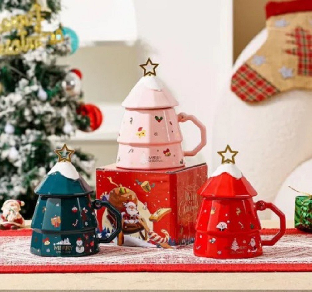 Starry Christmas Mugs