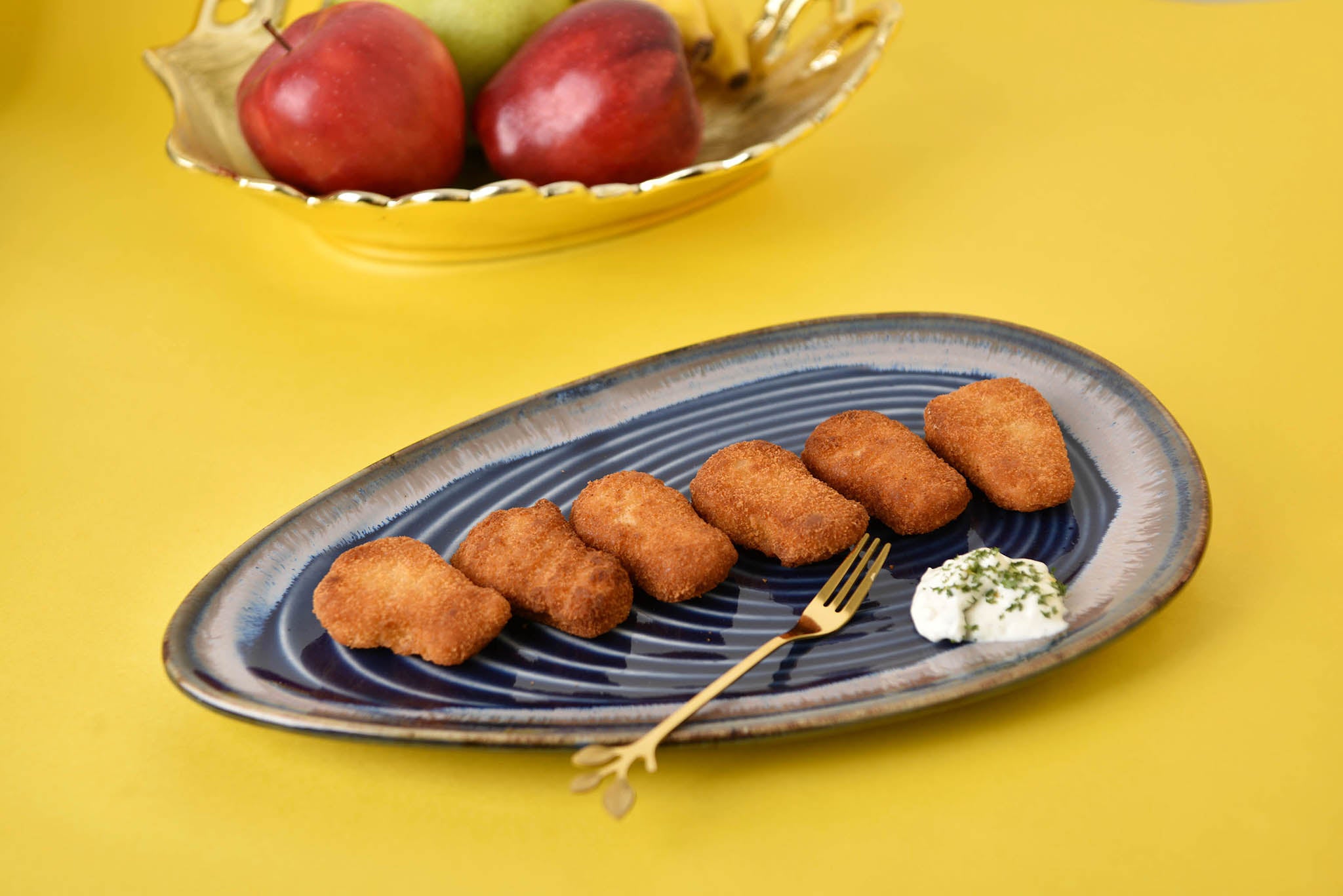 Spiral Blue & White Platter