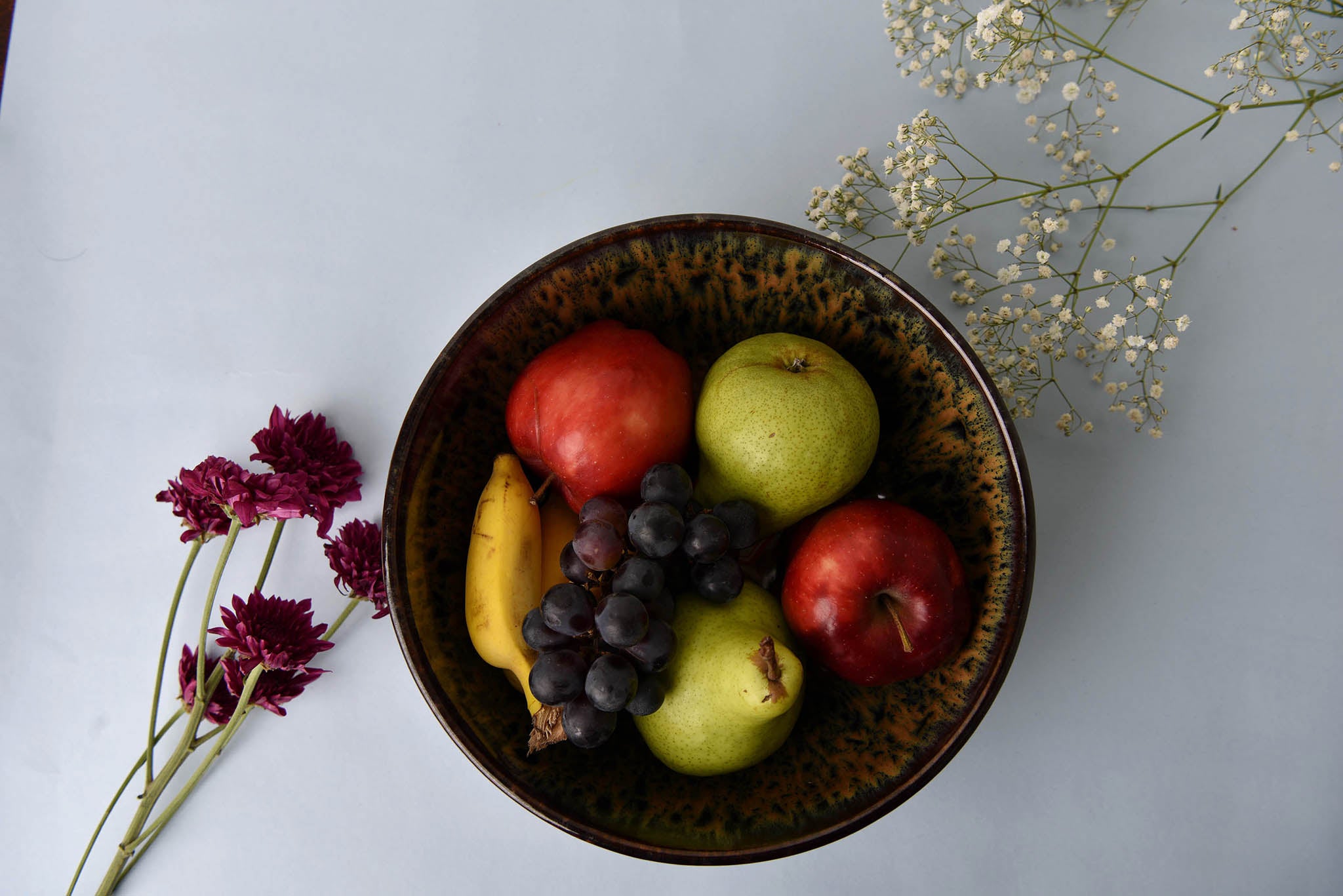 Blue Green Studio Pottery Serving Bowl