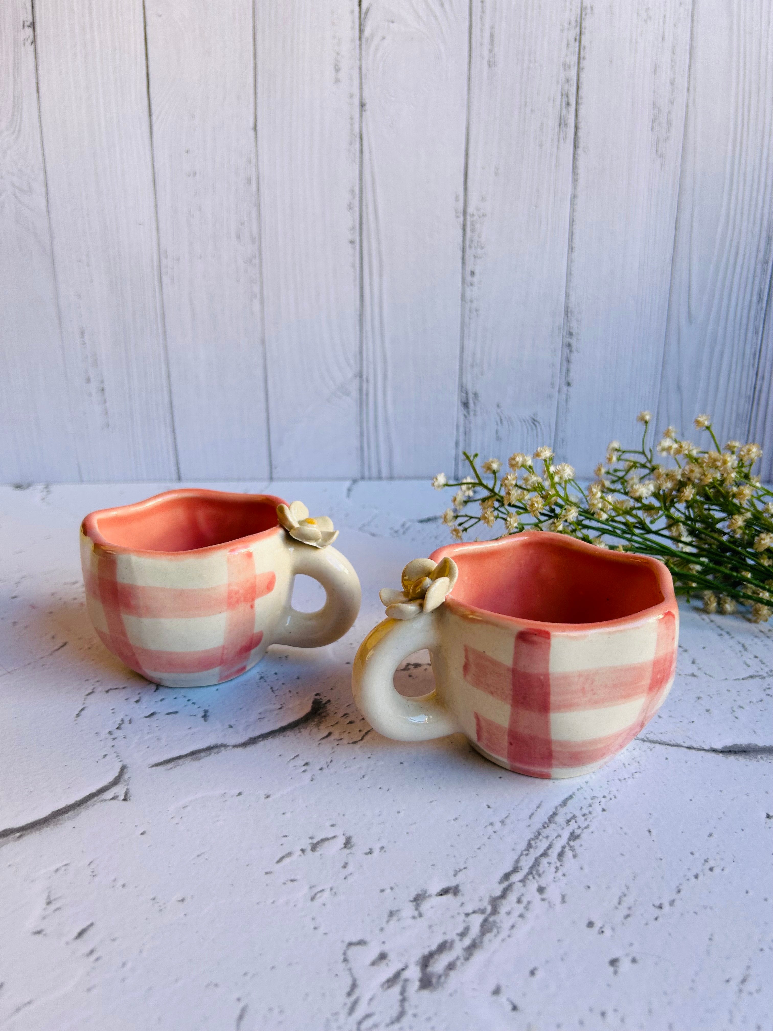 Vintage Checkered Mug