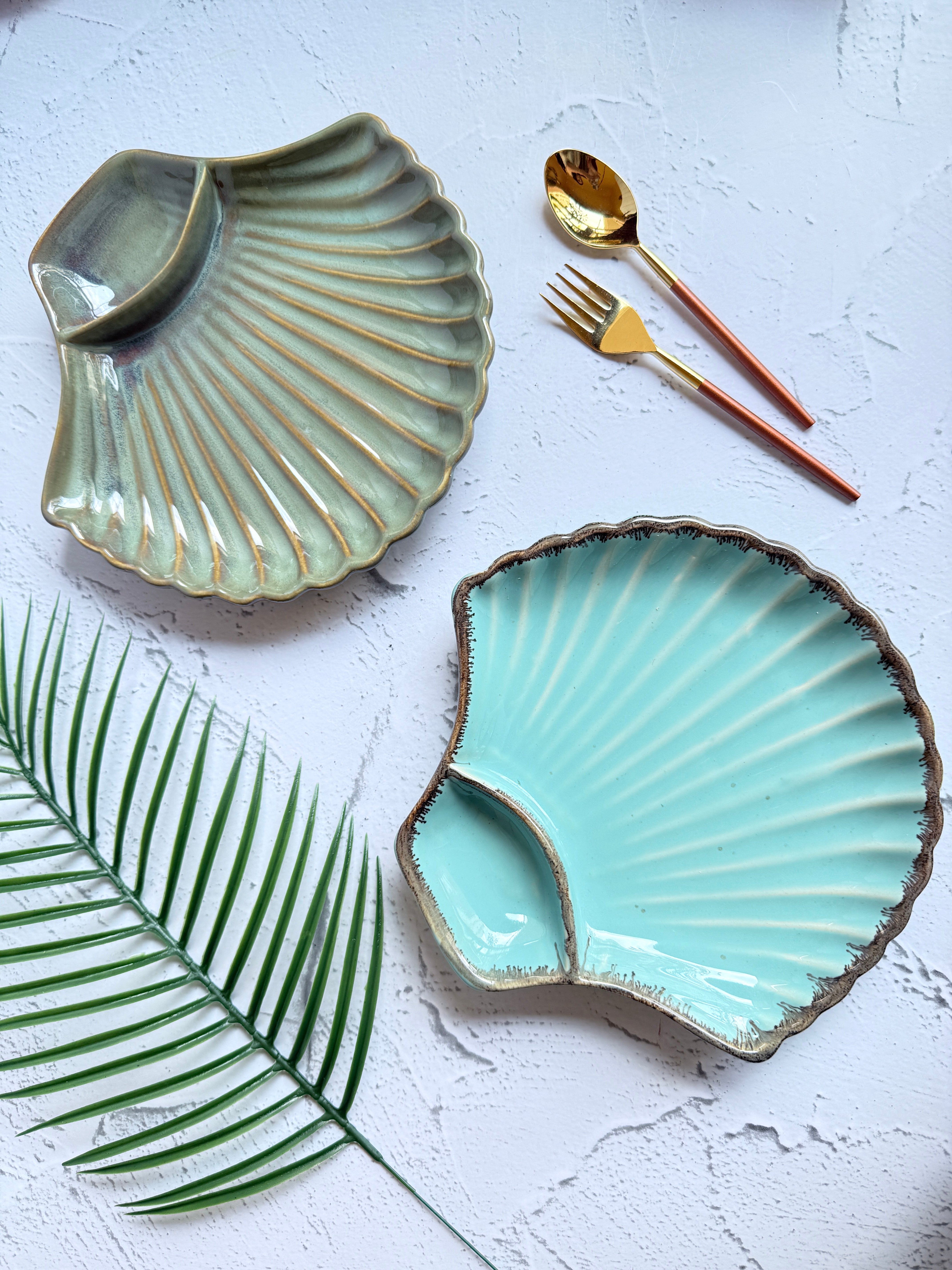 Tropical Shell Platter - Turquoise