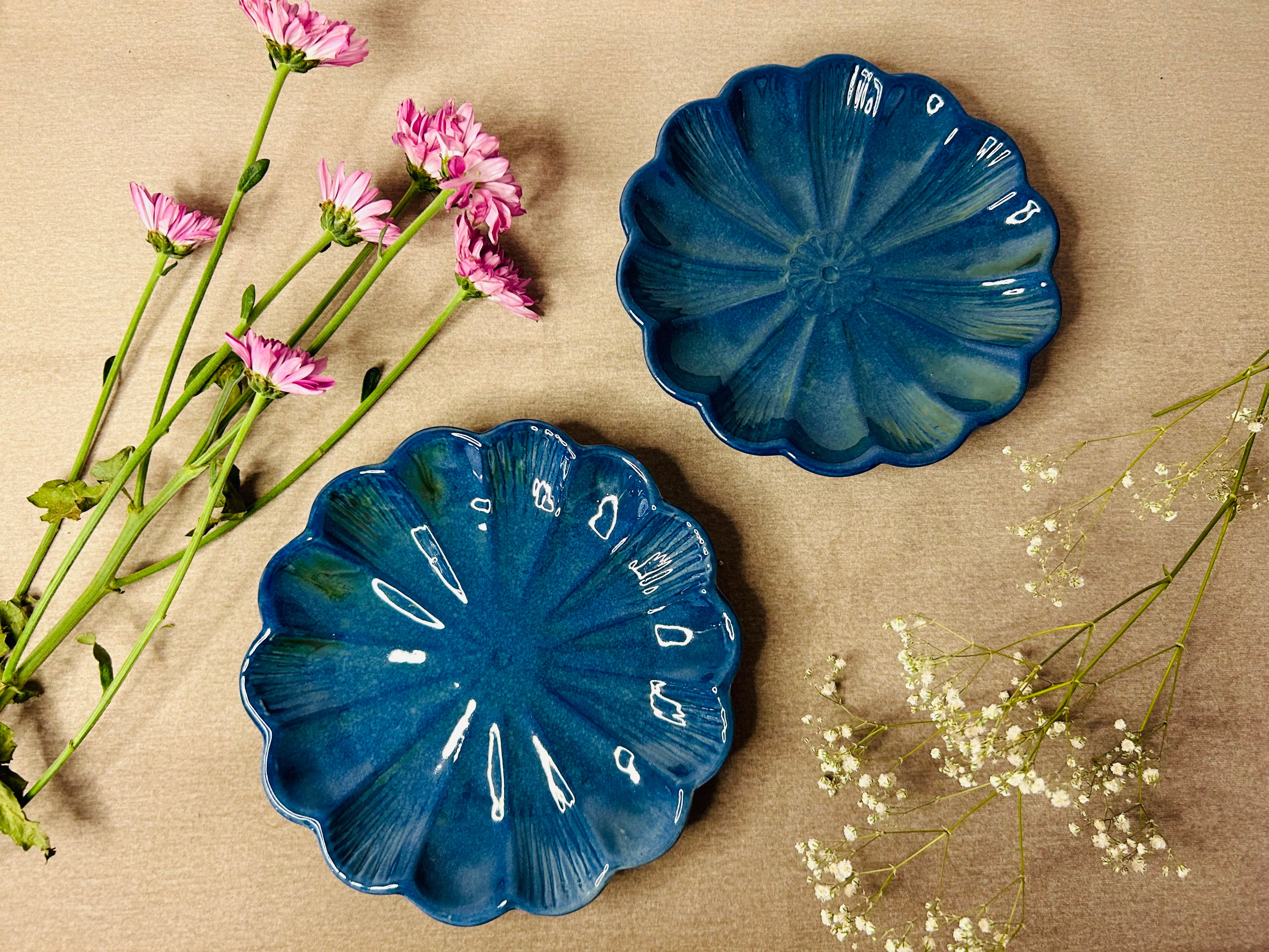 Flower Snack Plates