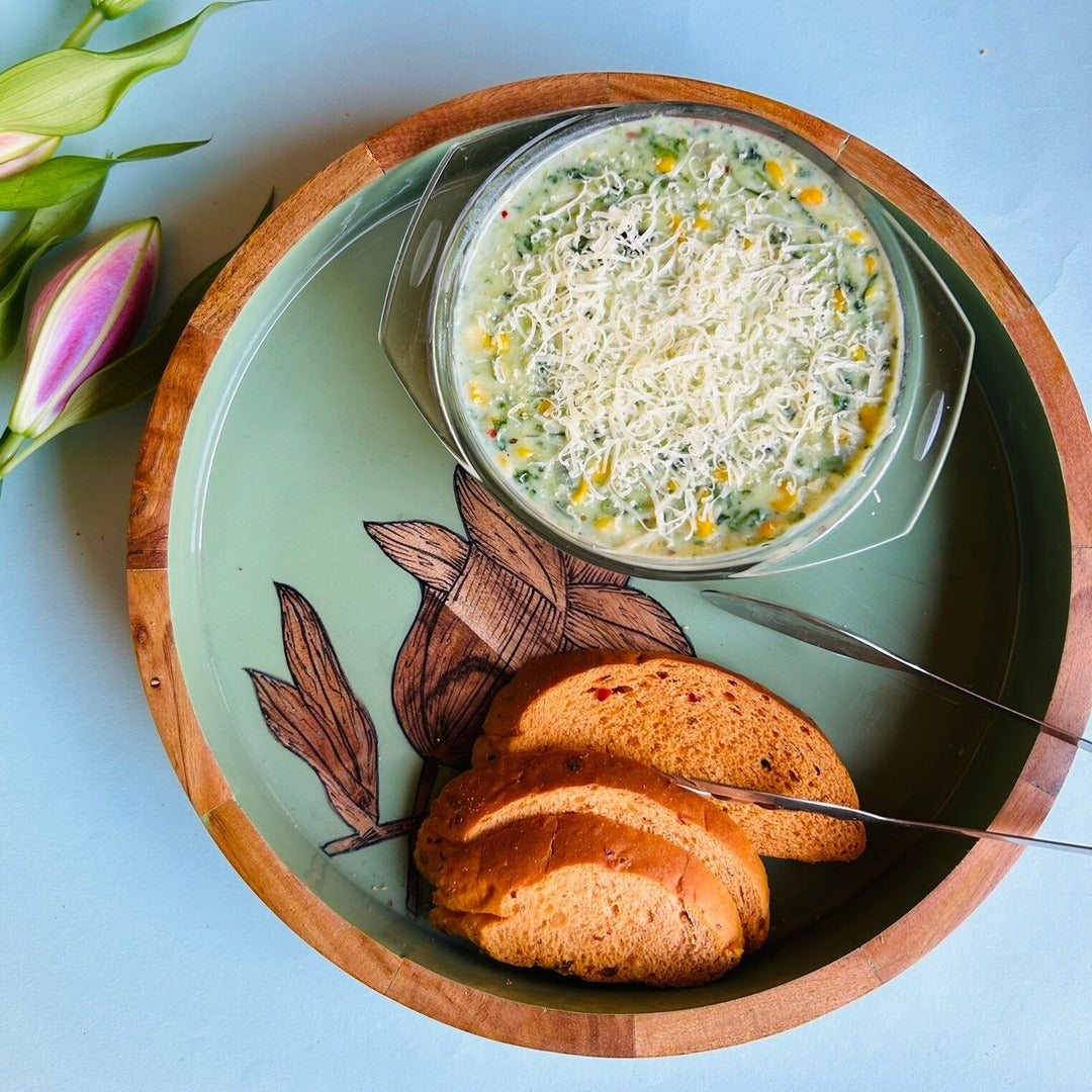 Wooden Hand-Painted Tray